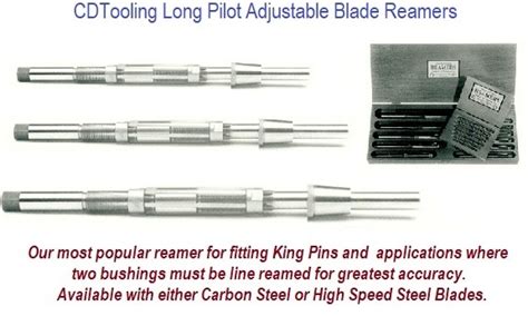 #621 CARBON Long Pilot Adjustable Blade Alignment King Pin Reamer SET (6pc 21-26) 1/2-7/8- ID ...