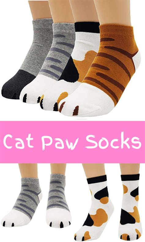 JJMax Women's Cute Kitty Cat Paws Socks with Paw Prints on Toes | Paws socks, Cat paws, Cat fashion