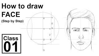 How to Draw Front Face Step by Step (Class -1) | Doovi