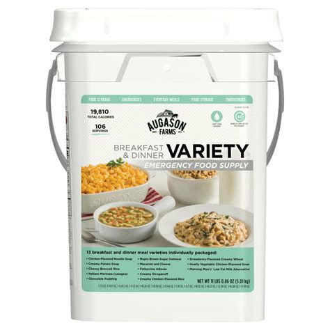 AUGASON FARMS Augason Farms Breakfast and Dinner Variety Pail Emergency ...