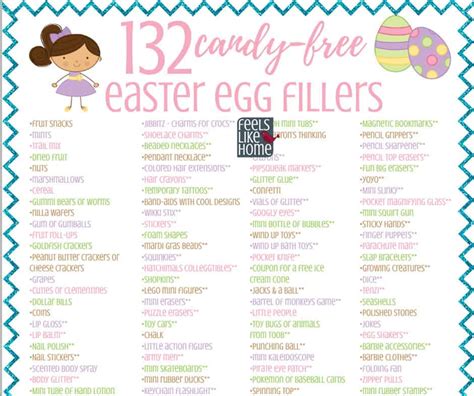 132 Non-Candy Easter Egg Fillers – Free Printable Ideas | Feels Like Home™