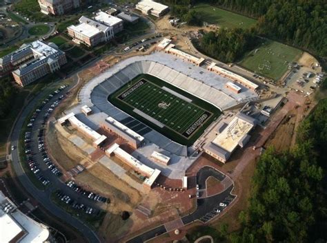 Aerial view of the new Charlotte 49er football stadium. | New football ...