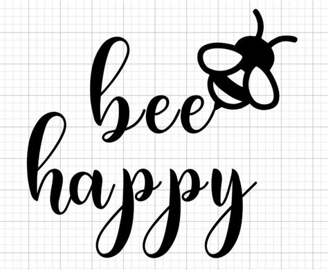 Honey Bee Svg Bee Happy Bee Topper Bee Clipart Cricut Bee Cutting File ...