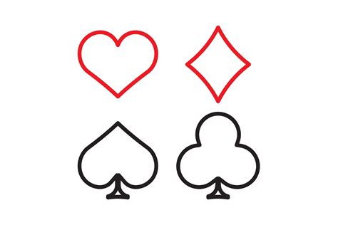 Playing Cards Symbols Gráfico por rasol.designstudio · Creative Fabrica