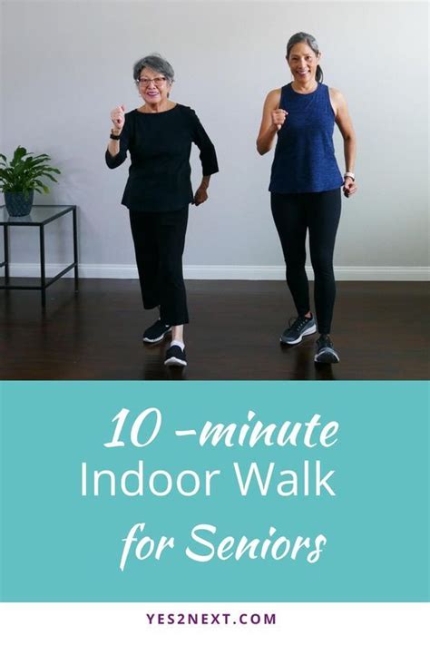 10-minute Indoor Walking Workout for Seniors, Beginner Exercisers ...