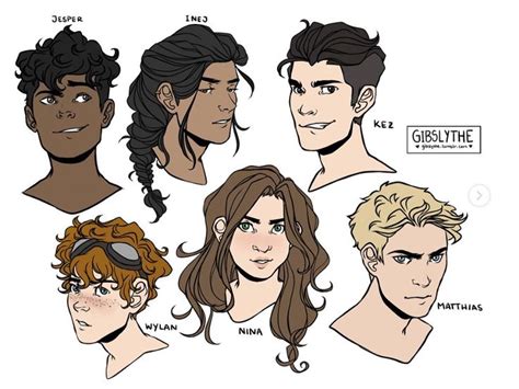 Six of Crows characters by @gibslythe.art on intsagram | Six of crows, Crow books, Crow