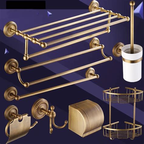 18 Different Copper bathroom accessories set, Brass bathroom ...