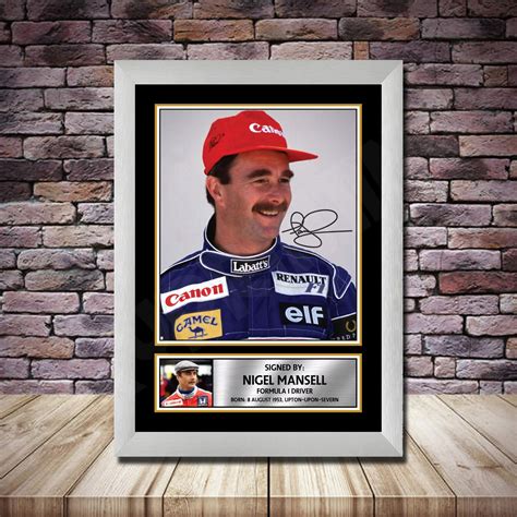 Bmprintsshop Nigel Mansell Digitally Signed Autographed Poster - Etsy