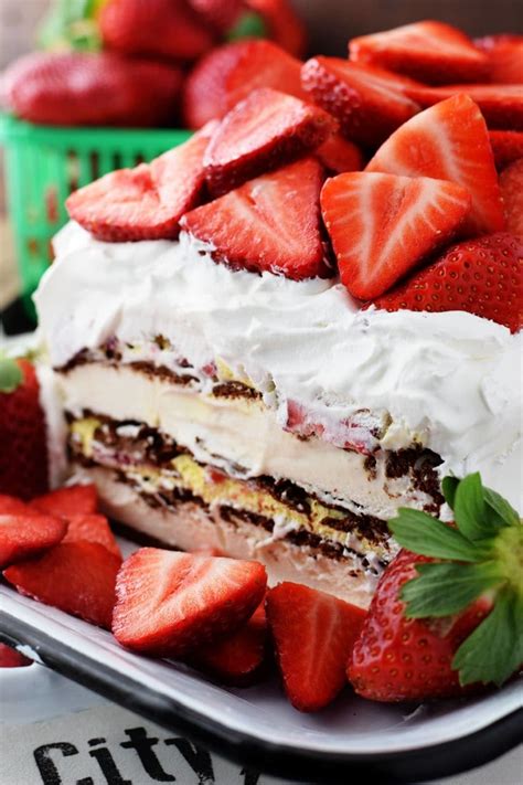 Strawberry Ice Cream Cake - Soulfully Made