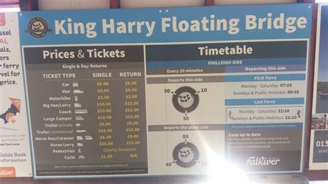 King Harry Ferry fare table © Nigel Wassell cc-by-sa/2.0 :: Geograph Britain and Ireland