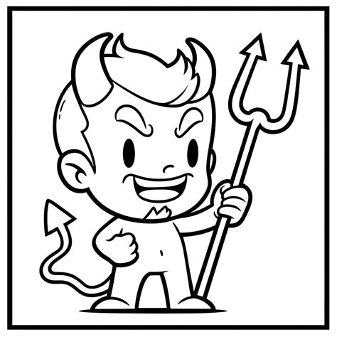 Free Halloween Devil coloring page - Download, Print or Color Online ...