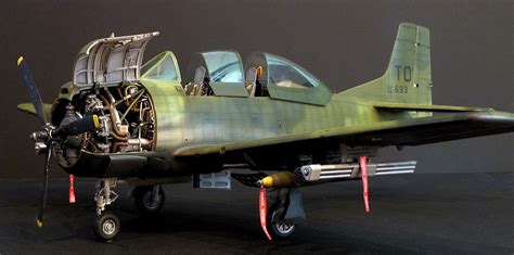 The Modelling News: Kitty Hawk’s dark horse: Building Kittyhawk's 1/32nd scale T-28B/D "Zorro ...