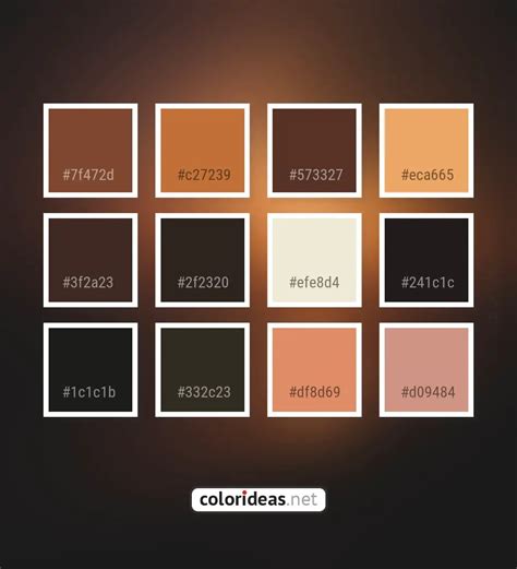 Nutmeg Brown 3F2A23 English Walnut Color Palette | Color palette ideas