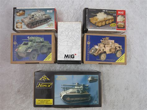 Sold Price: Lot of (6) Model Tank Kits NIB. Nimix Ontos M50, Sovereign ...