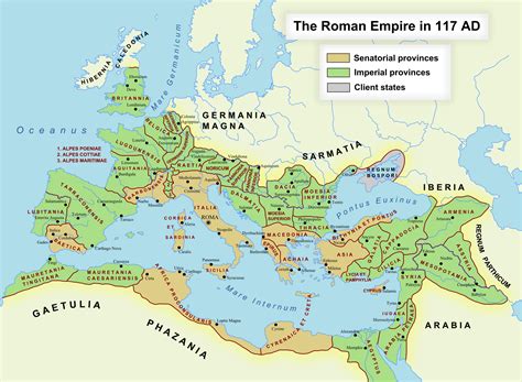 Roman Empire in 117 CE (Illustration) - World History Encyclopedia