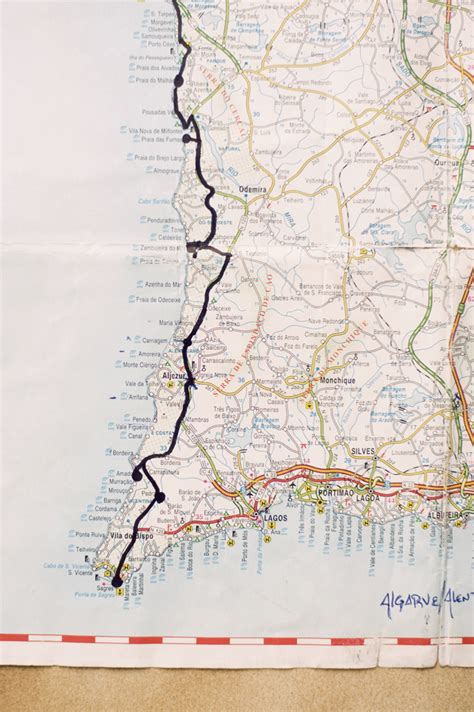 Southwestern Portugal Coastline Map - Entouriste