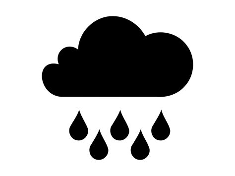 Cloud Svg Clipart Rain Cloud Rain Svg Rain Cloud Silhouette - Etsy