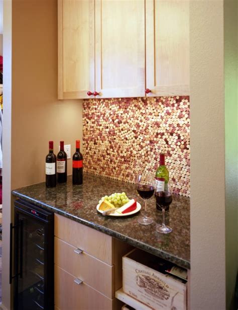 DIY Wine Cork Kitchen Backsplash - Shelterness