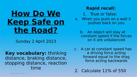 Physics - Car Safety | Teaching Resources