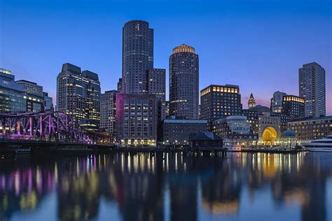 Boston Skyline Seaport District Photograph by Susan Candelario - Fine Art America