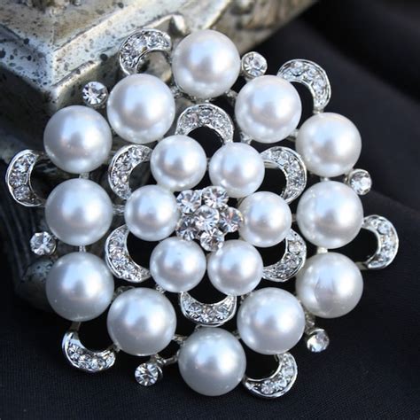 Bridal Pearl Brooch - Etsy