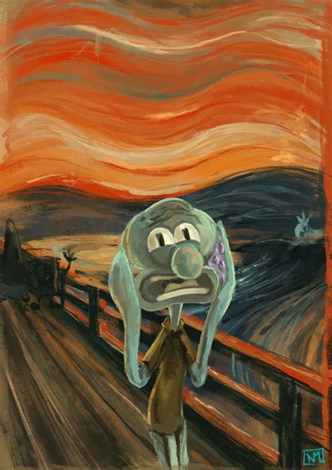 Squidward Art - Happy Square Sponge Photo (19665867) - Fanpop