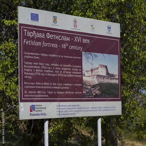 Signboard of Kladovo Medieval Fortress, Kladovo, Bor District, Serbia ...