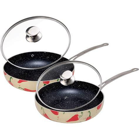 Kitchenly Nonstick Frying Pans with Lids - Granite Frying Pans with Stone Coating | Nonstick ...