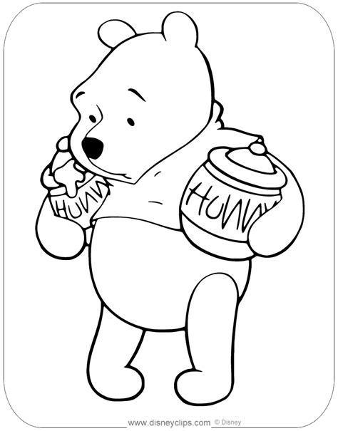 Winnie the Pooh Honey Coloring Pages | Disneyclips.com