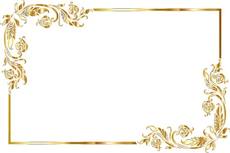 Free Image on Pixabay - Frame, Border, Gold, Line Art | Simple photo frame, Floral border design ...