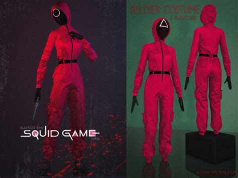 Sims 4 Squid Game Soldier Costume -BRsims | The Sims Book