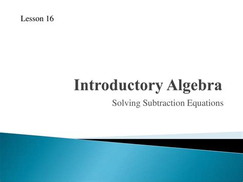 Solving Subtraction Equations - ppt download