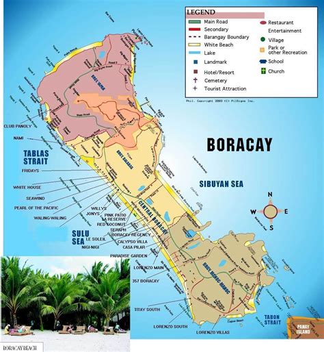 Boracay Island Resorts | Map of Boracay Island Resorts | Boracay island ...