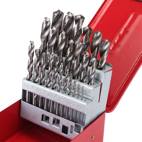 38pcs 1-13mm hss twist drill bit set with case for steel Sale - Banggood.com