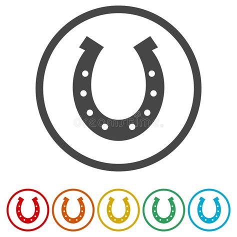 Horseshoe Icon, 6 Colors Included Stock Vector - Illustration of ...