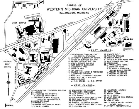 Western Michigan Campus Map