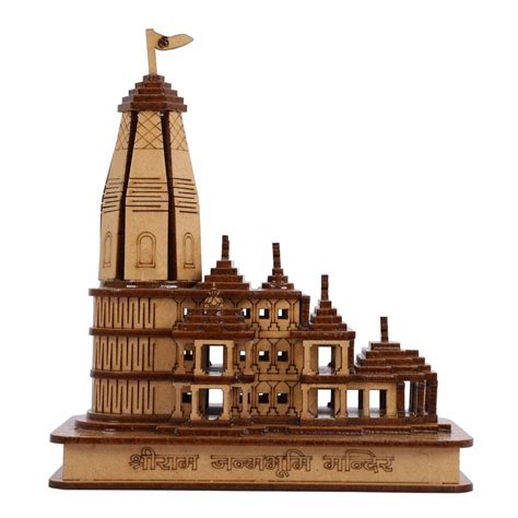 Brown Pine Mdf Ayodhya Ram Mandir Model 5.5x3x6 inches, For Religious at Rs 300/piece in Greater ...