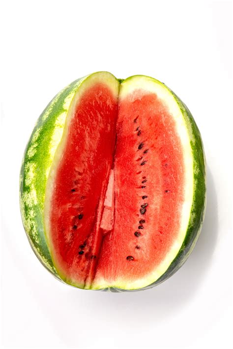 Premium Photo | Big watermelon and slice isolated as package design element