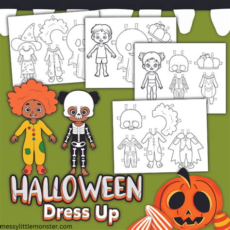 Printable Paper Dolls - Halloween – Messy Little Monster Shop