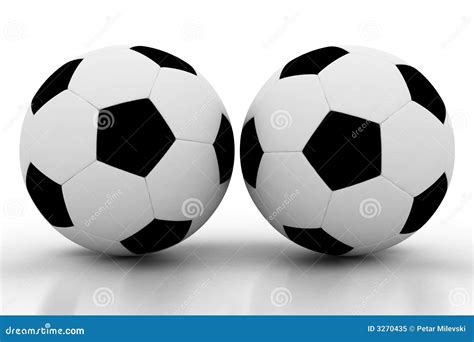 Dos Balones De Fútbol En Blanco Imagen de archivo - Imagen de estudio, deporte: 3270435