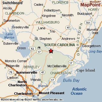 Jamestown, South Carolina Area Map & More