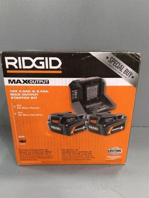 RIDGID 18V 6.0 Ah and 4.0 Ah MAX Output Lithium-Ion Batteries and ...