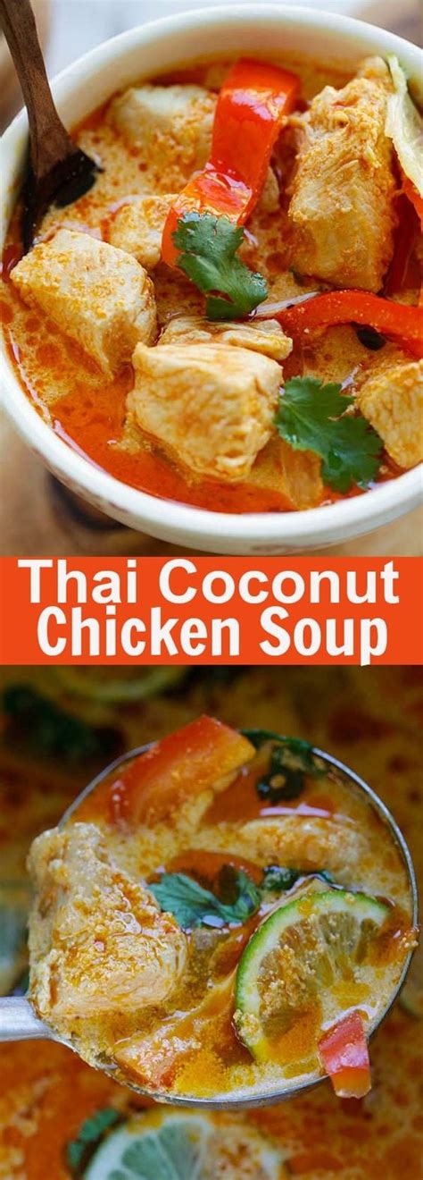 Creamy Thai Coconut Chicken Soup (Instant Pot) | Easy Delicious Recipes