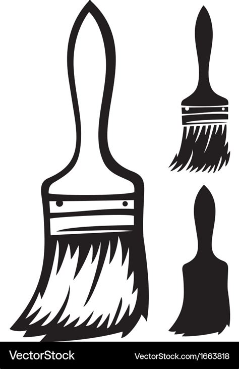 Paint brush Royalty Free Vector Image - VectorStock