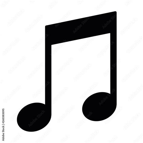 Music note icon on white background. Vector Stock Vector | Adobe Stock