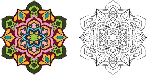 Doodle mandala coloring book page illustration 11561230 Vector Art at ...