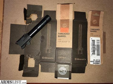 ARMSLIST - For Sale: Silencerco - Glock G26 threaded barrel