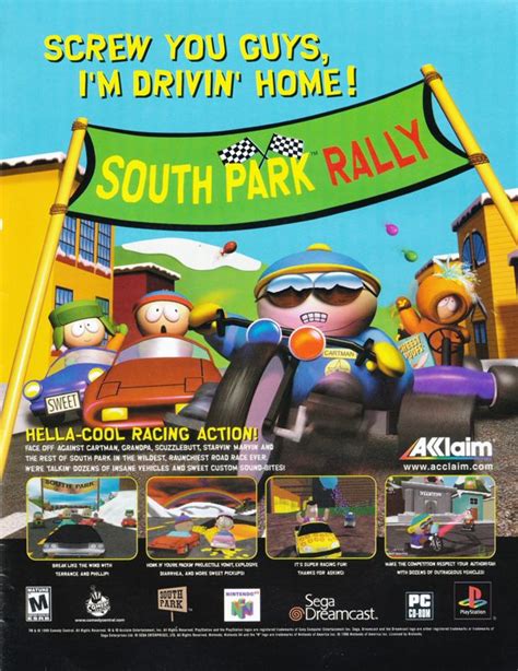 South Park Rally (1999) promotional art - MobyGames