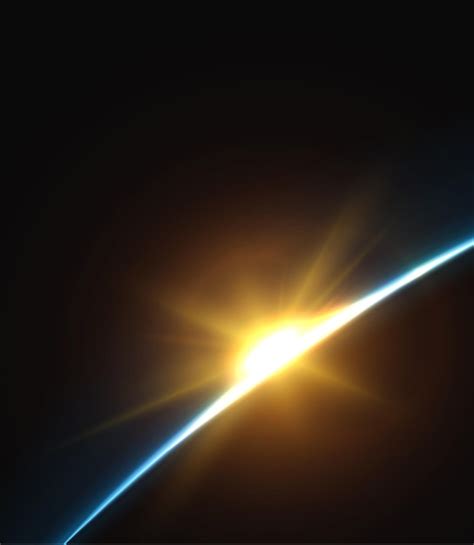 Premium Vector | Planet earth sunrise.. globe horizon atmosphere. view ...