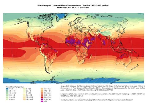 geospatial - Seeking mean annual temperature raster or vector map for ...